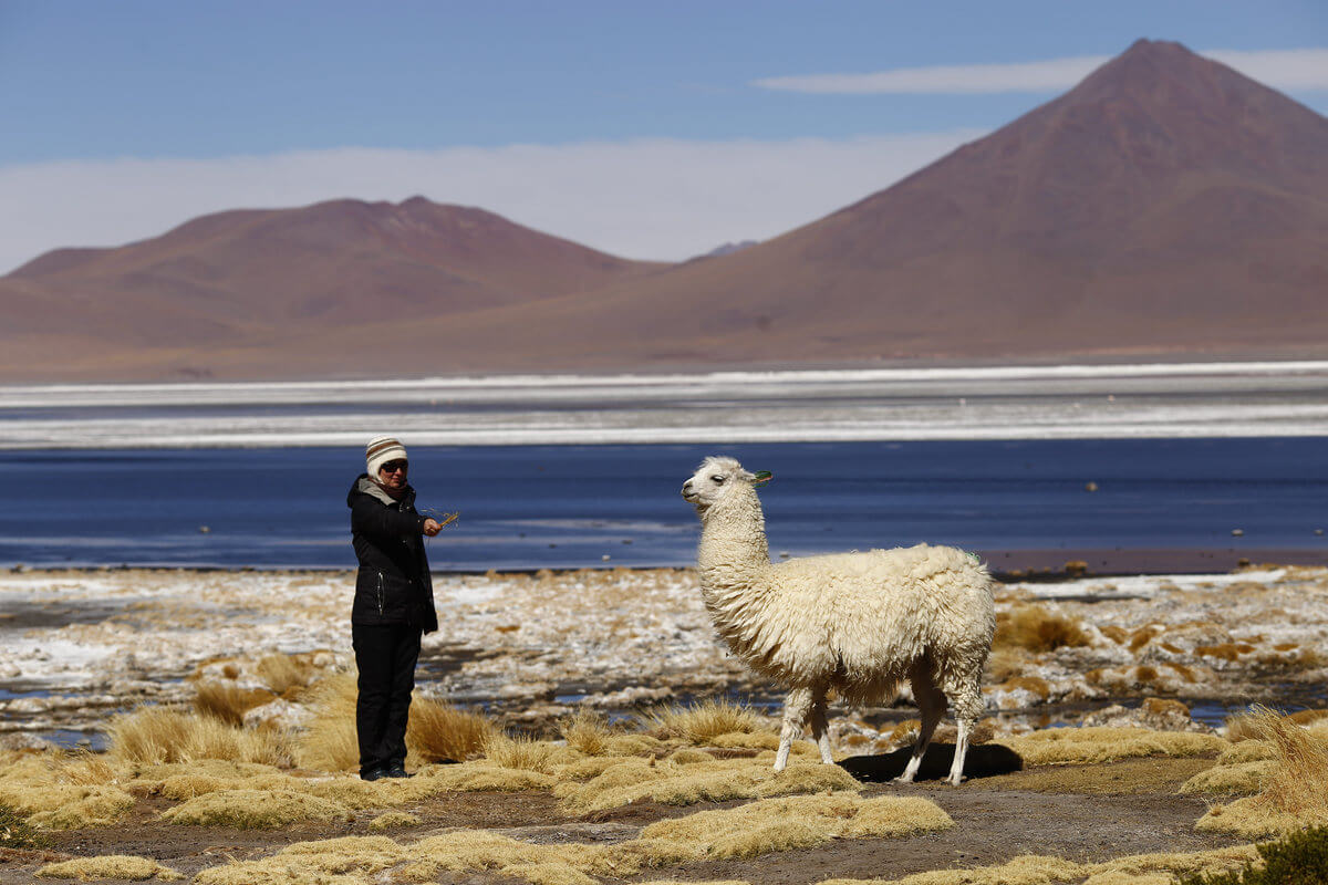 Ianca at Laguna Colorada