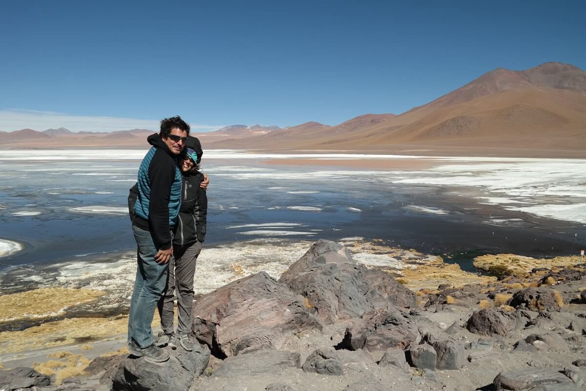 Micha und Alex at Laguna Colorada