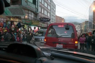 Crazy driving La Paz