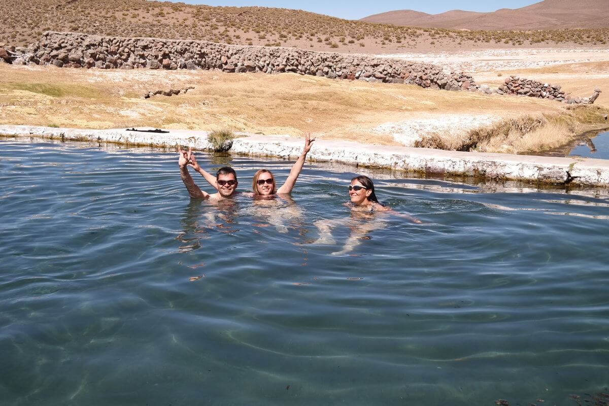 Joe, Katja and Alex at thermal pool