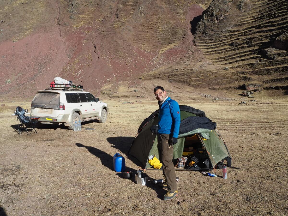 Rainbow Mountains campsite