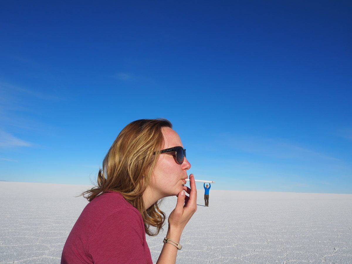 Salar de Uyuni - Katja and Joe